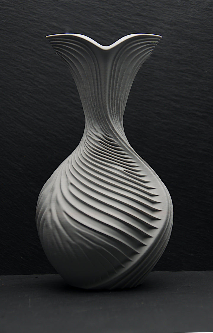 NYX Vase – Stone Granite – Frontalansicht – Nora Blatt
