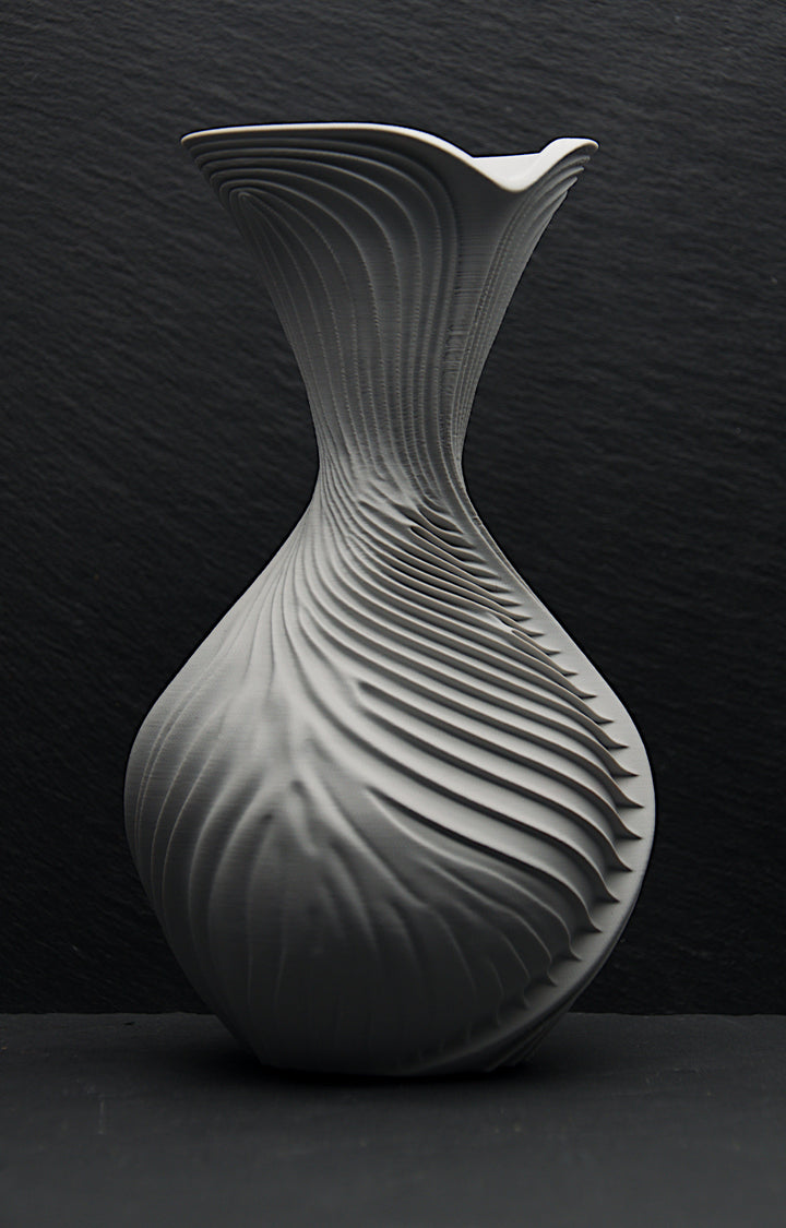 NYX Vase – Stone Granite – Rückansicht – Nora Blatt